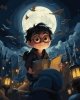 Malowanie Po Numerach Zestaw Harry Potter z Księgą Czarów 40x50